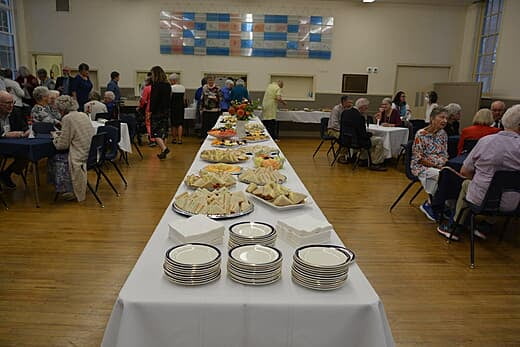 reception in the church hall